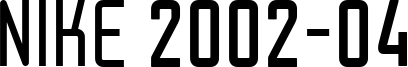 Nike 2002-04 Font