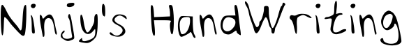 Ninjy's HandWriting Font