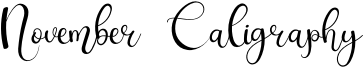 November Caligraphy Font
