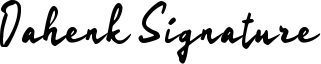 Oahenk Signature Font