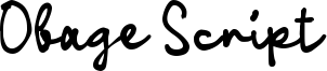 Obage Script Font
