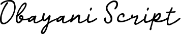 Obayani Script Font