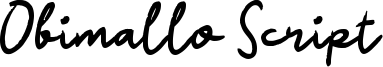 Obimallo Script Font