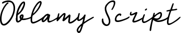 Oblamy Script Font