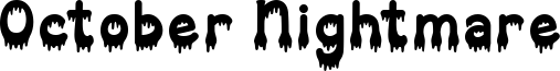 October Nightmare Font