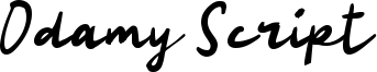 Odamy Script Font