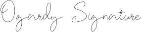 Ogardy Signature Font