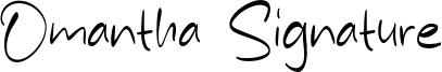 Omantha Signature Font