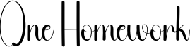 One Homework Font