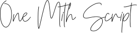 One Mith Script Font