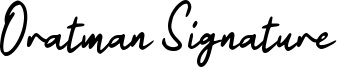 Oratman Signature Font