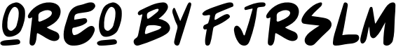 Oreo By Fjrslm Font