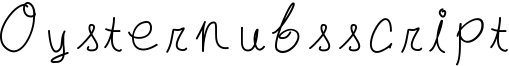 Oysternubsscript Font