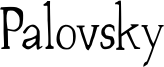 Palovsky Font