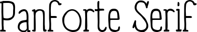 Panforte Serif Font