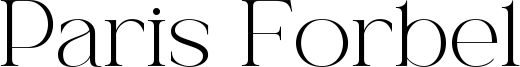 Paris Forbel Font