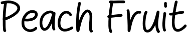 Peach Fruit Font