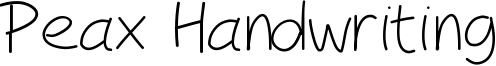 Peax Handwriting Font