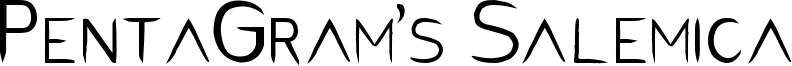 PentaGram's Salemica Font