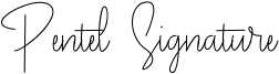 Pentel Signature Font