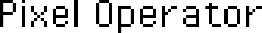 Pixel Operator Font