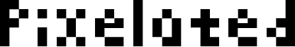 Pixelated Font