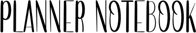 Planner Notebook Font