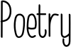 Poetry Font