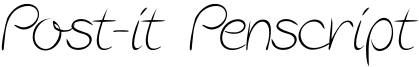 Post-it Penscript Font