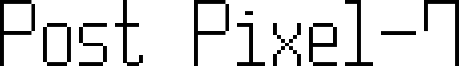 Post Pixel-7 Font