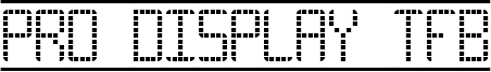 Pro Display TFB Font