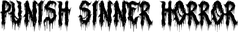 Punish Sinner Horror Font