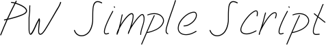 PW Simple Script Font