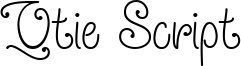 Qtie Script Font