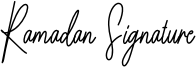 Ramadan Signature Font