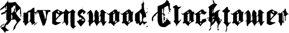 Ravenswood Clocktower Font