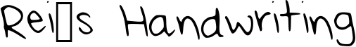 Rei's Handwriting Font