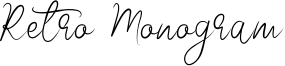 Retro Monogram Font