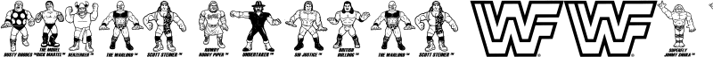 Retro Hasbro WWF Figures Font