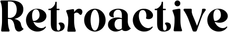 Retroactive Font