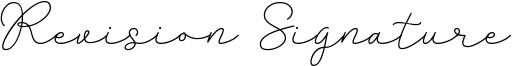 Revision Signature Font