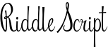 Riddle Script Font