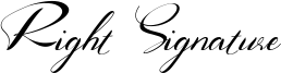 Right Signature Font