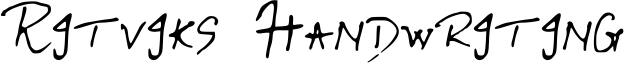 Ritviks Handwriting Font