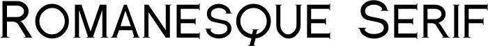 Romanesque Serif Font