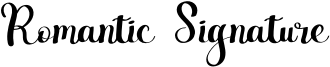 Romantic Signature Font