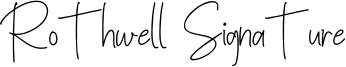 Rothwell Signature Font