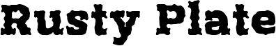 Rusty Plate Font