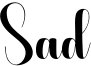 Sad Font