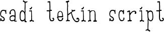 Sadi Tekin Script Font